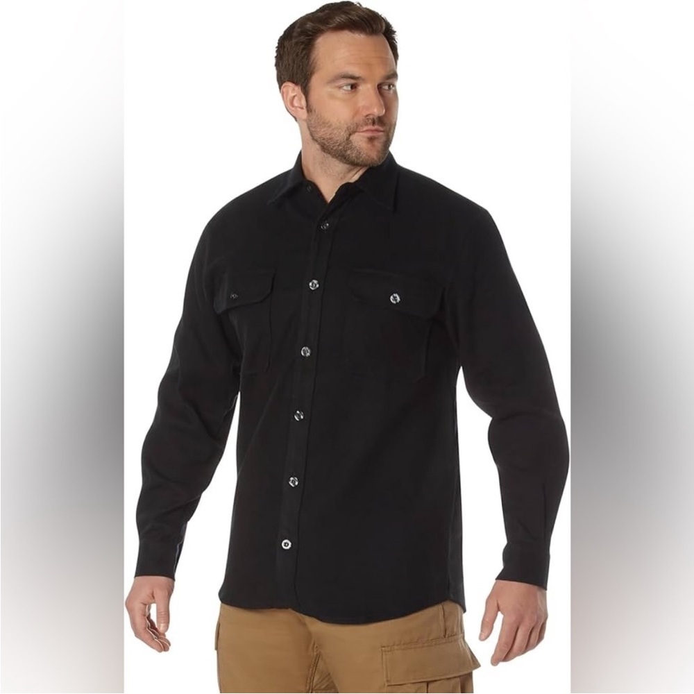 BNWOT men’s size Medium. BC Clothing Co Black Button-Up Shirt